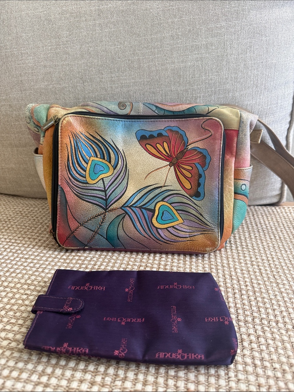 Anuschka Genuine Leather Shoulder Bag